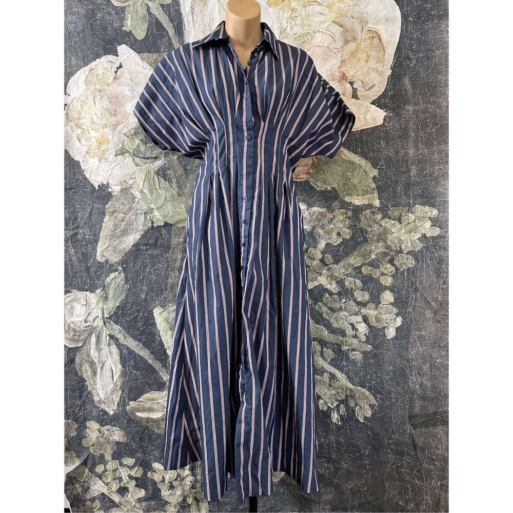 NWT Anthropologie The Tobie Button-Front Pleated Shirt Dress by Exquise Size XXS - Picture 5 of 9